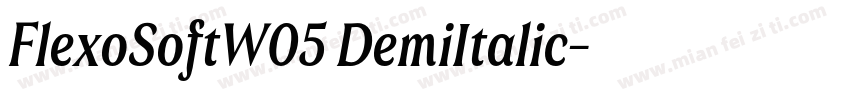 FlexoSoftW05 DemiItalic字体转换